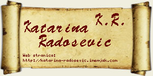 Katarina Radošević vizit kartica